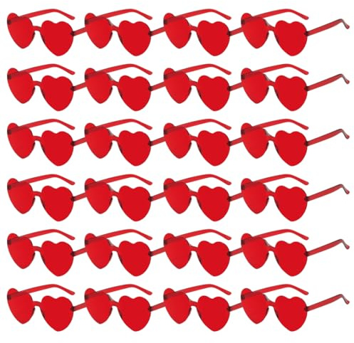 Sprinlot Herz Party Brille, Heart Shaped Brille Brillen, Sonnenbrille Herzform, Lustige Brille für Fasching Foto Requisiten Geburtstags