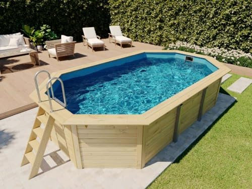 Holzpool Modell X4 Pool aus Holz, Natur