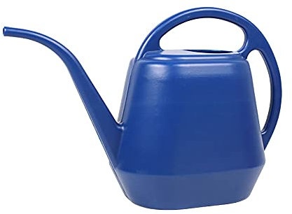Regadera para jardín, 4 litros, regadera de plástico, regadera para jardín, flores, plantas de interior, regadera para jardín, balcón, regadera para interiores y exteriores, manguera (azul oscuro,