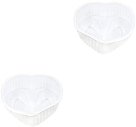 WIPPWER 2 Pezzi Cuore tortiera Torta Cuore Stampo Cuore teglia da Forno Stampo in Silicone teglia for Cheesecake in Silicone