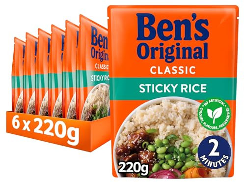 Ben's Original Sticky Rice Microwave Rice, Bulk Multipack 6 x 220g