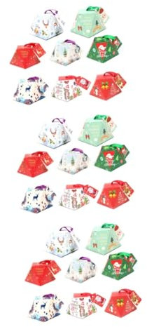 minkissy 72 Stk Süßigkeiten Fall Weihnachts-süßigkeiten-fall Keksbehälter Behälter Mit Deckel Weihnachtliche Leckereien-boxen -dessert-schokoladenhalter Süßigkeitengeschenk Geschenkbox