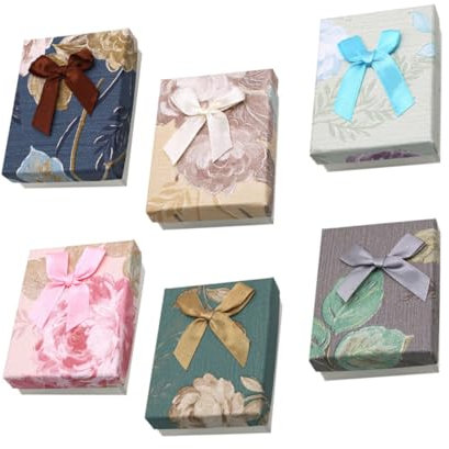 VALICLUD 6Er Boxen Geschenkboxen hochzeitsschmuck aufbewahrung für schmuck schmucktablett geschenkverpackungen Ringetuis Schmucketui schmuckkästchen für Schmuck