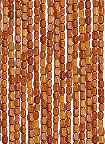 Natural Bamboo Beaded Curtain for Doorway String Bead Curtain Fly Screen Doors Room Divider Custom Size (50 strands 50x150cm)
