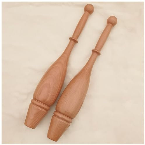 LXLZYXSF Clubbell Leggero Club da Allenamento Indiano Legno, Una Coppia Barre per L'allenamento della Forza delle Braccia per Centri Fitness, Allenatori di Esercizi(500g/1.1lbs Each Club)
