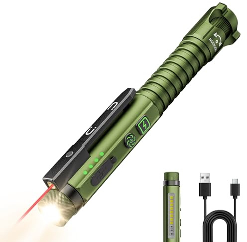 PASIION EDC Taschenlampe Wiederaufladbare,800Lumen LED Arbeitsleuchte mit Magnetclip & Magnetfuß, 11 Arbeitsmodi COB Stiftlampe, Ideal für Werkstatt, Zuhause und Notfallbeleuchtung