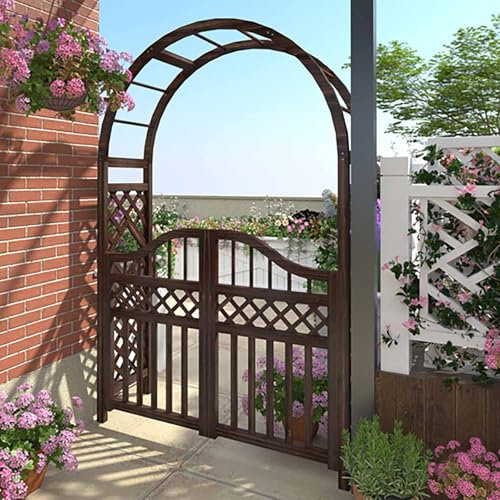 Vzhrvd Arco in Legno, pergolato Ad Arco, Arco da Esterno, pergolato da Giardino Ad Arco per Piante Rampicanti, Prato, Feste, Cerimonie, Decorazioni per Matrimoni(120 * 50 * 230cm)