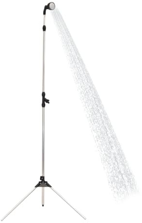 Ducha Exterior con Altura Ajustable - Independiente con Trípode para Piscina | Portátil para Playa, Patio y Jardín