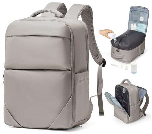 bergsalz Vakuum Rucksack,Ryanair Handgepäck Rucksack 40x20x25, Vakuum Airbag Reiserucksack Mit Vakuumsystem Damen Herren Khaki