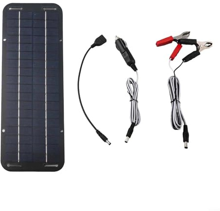 Zilimontt 30W Solarpanel 12V Batterieerhaltungsladegerät Set mit USB-Ausgang für Autos, Boote, Wohnmobile, Motorräder - Wasserdicht IP65