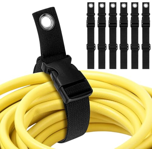 Support de rallonge, sangles d'attaches de câble – Cintre réglable pour rangement de garage, gadgets, corde, tuyau, atelier, accessoires de camping-car, gestion de la maison, de l'intérieur, du jardin