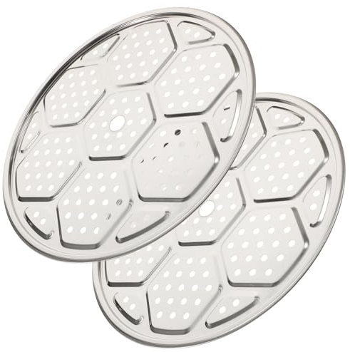 Aioneer 2 Vaporeras De Acero Inoxidable, Rejilla Metálica para Enlatadoras, Vaporera, Vaporera De Verduras, Vaporera De Acero Inoxidable, Vaporera Portátil, Rejilla Redonda para