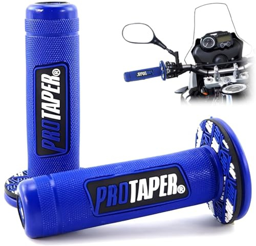 GXGM 1 Paar Pro taper griffe,Motorrad Dirt Pit Bike Pitbike Griffe Lenker Brake Hand Grips-blau