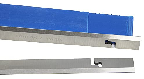 Planer blades 1 Pair 257mm HSS Wood Planer Blade 257x18.2x3.2mm Thicknesser Knife For Fox F22-561 MacAllister COD1500PT Axminster CC10T