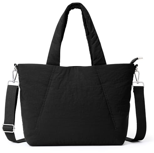 KALIDI Damen Puffer Handtasche Schultertasche Casual Multifunktionale Umhängetaschen Groß für Arbeit Schule Shopper Lässige täglich