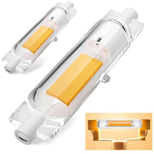 Dvnoua R7S LED 78mm Dimmbar Lampen, 20W R7S LED 78mm Ersatz für 200W J78mm Halogenstab, Stab Warmweiß 3000K 2000 Lumen, Kein Flackern, 360°Abstrahlwinkel, 2er Pack