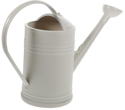 Arrosoir 1,8 L en Plastique et Acier Inoxydable, Bec Long | Poignée Ergonomique, Grosse Capacité, Réduit les Éclaboussures, Atteint les Petits Espaces, Blanc