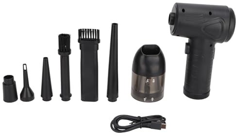 LjwZekyrnt Aspirateur et Air Duster 14000PA Aspirateur à Main sans Fil Puissant avec 6 Buses pour Ordinateur de Voiture à Domicile