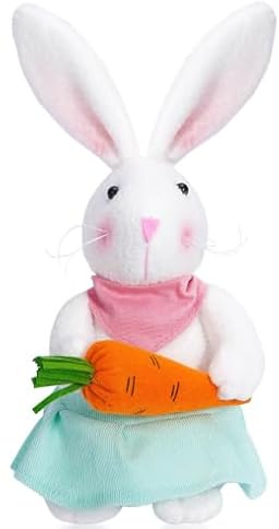 Shyllin Statue di Bambola di Pasqua, GNOME di Bunny di Pasqua, Coniglietto Pasquale Morbido - Ideale per Decorazioni Pasquali e Primaverili (Coniglio)