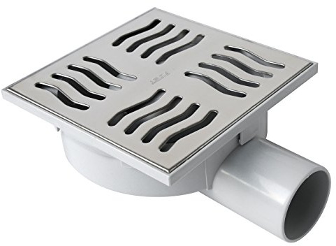 First Plast First plast - vidage douche - siphonette 150x150mm sortie horizontale ø50 hauteur 70mm - inox