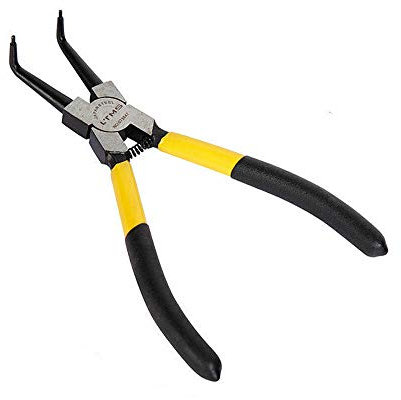 POWERTOOL Snap Ring Pliers Mini Long Nose/Straight/Bent Internal/External Circlip Pliers for DIY and Wood Working (7 External Bent)