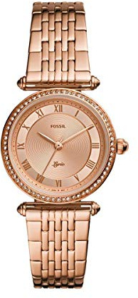 FOSSIL Damenuhr Lyric Quarz Edelstahlband roségoldfarbenfarben,ES4711