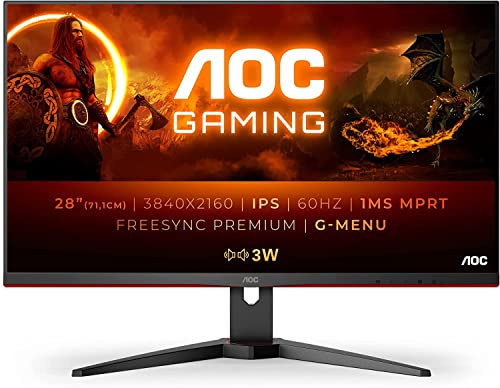 AOC MONITOR 28 U28G2AE/BK 16:09 HDMI+DP IPS 1MS