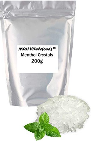Natural Menthol Crystals Congestion Blocked Nose Relief Cold Flu Aromatherapy Premium Grade Quality! (200g)