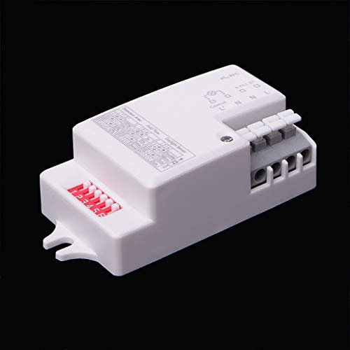 GUMEI Détecteur de Mouvement de Corps de capteur Radar à Micro-Ondes AC 220V-240V/50Hz pour lumière LED