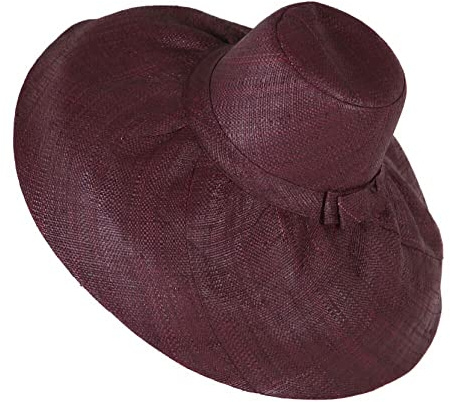 Miro Boho Chic - Sombrero Ibiza Grande Practica y Chic Pamela de ala Grande realizado en Rafia de Madagascar Pamelas para Bodas y Tocados Sombrero Playa Mujer Paja Madrina Boda (Marron)