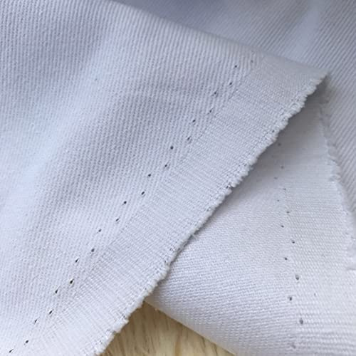 MLYY Stoff Meterware Weißer Stretch-Denim-Stoff, Vorhänge/Schneiderei/Steppung/Röcke/Sofaüberzug/Kleidung DIY，im Freien waschbare Leinwand, Meterware, 140 cm breit (Size : Length 10m/32.8ft)