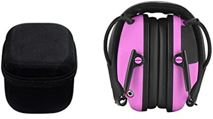 PAKLIF Cuffie antirumore Protezione da udito Elettronica Shoot Muffs Oreenicy Protection Protettivo Aurbone Anti-Noise Muff Cuffie antirumore di Sicurezza (Color : Pink Case, Size : S)