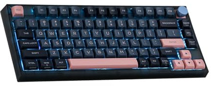 EPOMAKER SKYLOONG GK75 Lite Dichtungsühnliche, kabelgebundene, Hot-Swap-fühige, programmierbare Tastatur mit einem Drehknopf, Win/Mac-kompatibel (Gateron Optical Yellow)