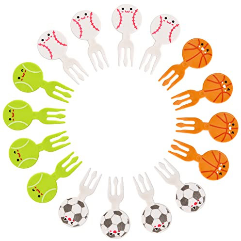 Anseom 16 Pezzi Frutta Forchettine Bambini Mini Cartoon Forchette da Frutta Riutilizzabili Forchette di Frutta in Plastica per Frutta Pranzo Dessert tè Pomeridiano Picnic