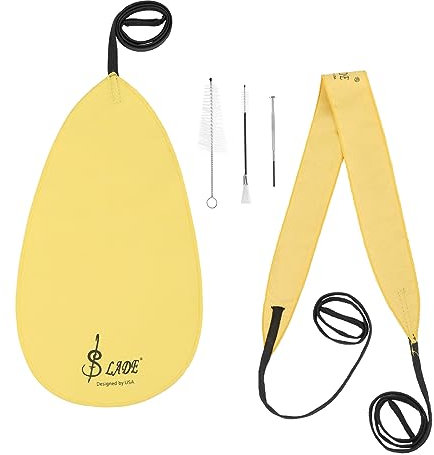Kit de nettoyage 5 en 1 pour clarinette tout en un, y compris un long chiffon de nettoyage, une brosse à embouchure, une brosse à poussière, un mini tournevis pour instruments à vent et à bois