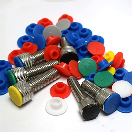 Mdingbao-Strukturschrauben M3 M4 M5 M6 M8 M10 M12 M14 M16 M18 Plastik -Sechskant -Kopfkappen Deckel Sechskantschrauben Autozubehör, 20pcs/Grundstücke, Stark verschleißfest (Color : Red, Size : M18)
