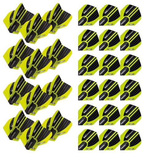 WINMAU MvG Michael Van Gerwen Prism Alpha Green and Black Dart-Flights, 10 Sets pro Packung (insgesamt 30 Dartflight)