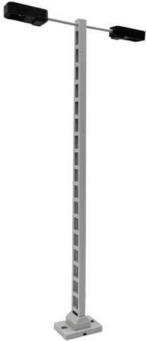 ML-Train BG2-Industrielampe Gittermast 2-armig mit LED-Beleuchtung 5-24 V - DDR-Lampe - Gartenbahn Spur G (Gittermast, 3, Stück)