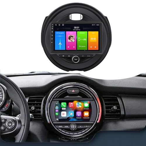 Autoradio Android con navigazione GPS, telefono Mirrorlink, radio FM-RDS, Carplay, stereo audio autoradio di ricambio per BMW Mini Cooper R56 F55 F56 F57 John Cooper Works/One First/One D