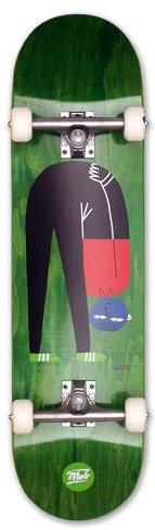 Mob Skateboard Perspective 8.375 Complete - Komplettboard 32.125 x 8.375 Zoll - Holzboard aus Ahornholz - fertig montiert - Anfänger und Profi Skateboard für Jugendliche, Erwachsene - Grün