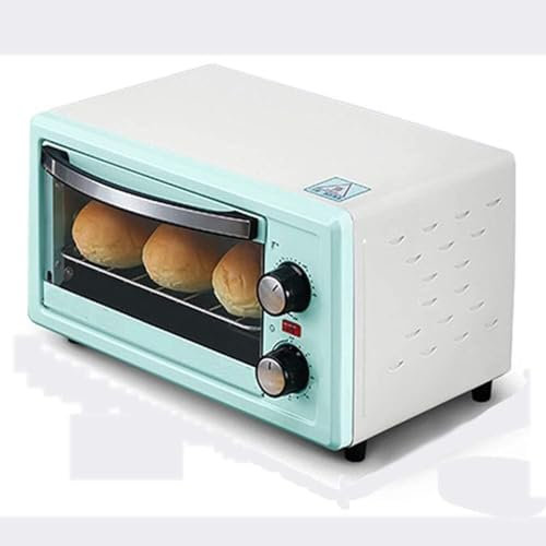 LABLADUO Horno Tostador Eléctrico, Horno eléctrico de 11L, Horno Tostador de encimera de convección de Acero Inoxidable, Mini Horno multifunción(Mint Green)