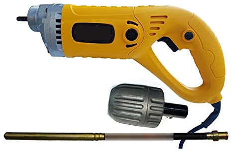 Hand Held Power Concrete Vibrators Cement Bubble Remover with 1M 1.2M 1.5M Copper Rod Concrete Tools, Wall Plastering Tools(50#1 Meter Stick)