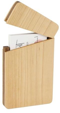 Multibey Visitenkartenhalter aus Holz, handgefertigt, schwarzes Walnussholz, Kartenetui mit Magnetverschluss, tragbarer Reise-Magnet-Organizer für Herren und Damen, Visitenkartenetui für Büro und