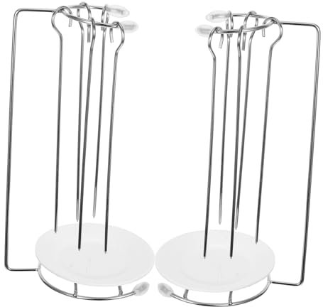 Toyvian 2 Ensembles Supports pour Barbecue Suspendus Acier Lot de Support pour Aliments pour Cuisson Amovible Et Pratique