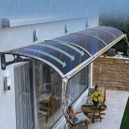 Window Awning Door Canopy Exterior, Window Awning for Door Entrance Patio, Window Awning Overhead, Outdoor Front Porch Patio Canopy, UV Rain Snow Sunlight(65 * 120cm/25.6 * 47.2in)