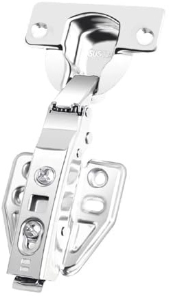 Bisagra de copa grande de acero inoxidable premium de 25 mm con mecanismo de cierre suave for gabinetes (1 pieza)(Straight Arm)