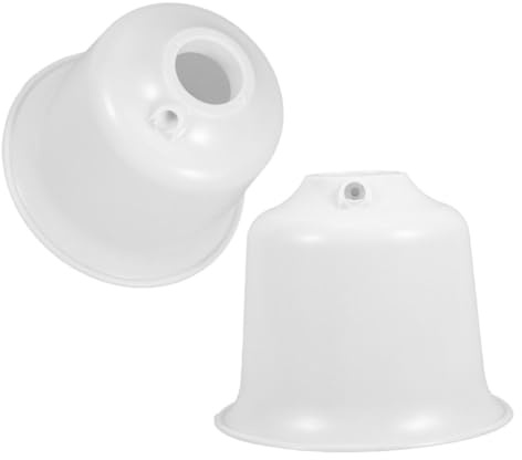 HOLIDYOYO 2pcs Plastic Ceiling Fan Canopy Replacement White Dust Cover | Universal Fit for Wall Mounted Fan, Easy Installation for Offices and Home, Electric Cooker Hob Covers