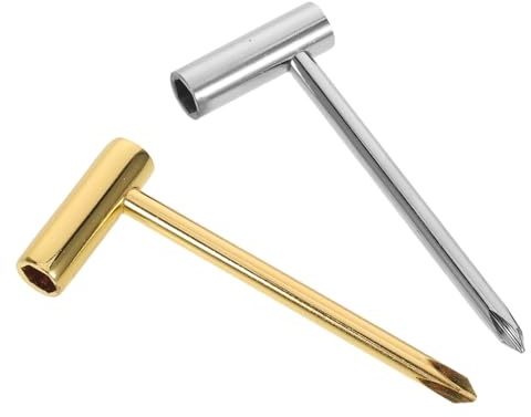 BESPORTBLE 2 Stück Truss Rod Schlüssel aus Gold Silber Verstellbare Gitarrenhals-werkzeuge für Akustische Elektrische und Folk-gitarren Kompatibel mit Taylor Kompakt und Langlebig