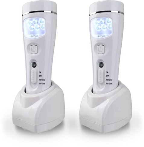 Xtralite NiteSafe Maxi Rechargeable Night Light - 4 Function LED Nightlight, Power Failure Light, Torch and Work Light - Twin Value Bundle