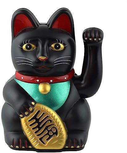 Freak Scene Glückskatze - Maneki-Neko - Winkekatze - 13 cm - schwarz